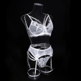 Sexy Lace See-Through Three-Piece Lingeriesset For Women