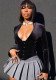 Women Long Sleeve Sexy V Neck Corset Top