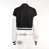 Women Casual Fashion Printed Embroidered Long Sleeve Baseball Jacket