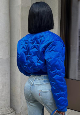Women Star Embossed Padded Jacket