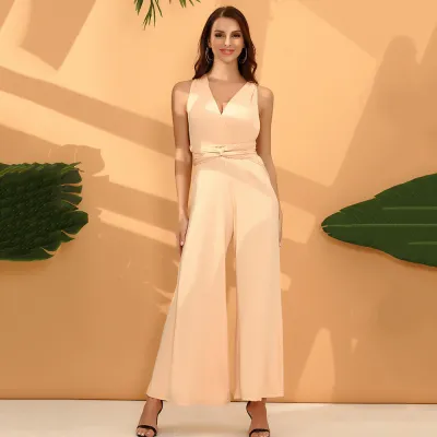 Women Crossover Sleeveless Jumpsuit