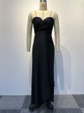 Sexy Solid Color Irregular One Piece Multi-Way Lace-Up Maxi Dress