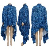 Women Leopard Print Shawl Long Top