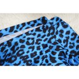 Women Leopard Print Shawl Long Top