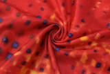 Women Autumn Printed Round Neck Long Sleeve Dress
