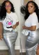 Women Printed Round Neck Short Sleeve T-Shirt