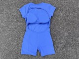 Women Backless Short Sleeve Yoga Outdoor Wear Fitness Romper