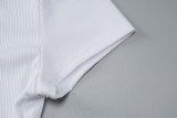 Women Zip Short Sleeve Solidu Collar Romper