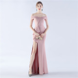 Women Off Shoulder Maxi Evening Dress