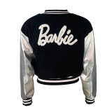 Women Embroidered Patchwork Jacket Baseball Jacket