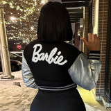 Women Embroidered Patchwork Jacket Baseball Jacket