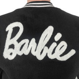 Women Embroidered Patchwork Jacket Baseball Jacket