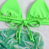 Three-Piece Bikini Skirt Spring Beach Swimsuit For Women