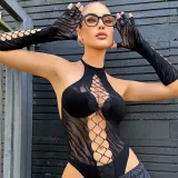 Women See-Through suspender one-piece sexy lingerie