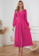 Plus Size Women V-Neck Single-Breasted Strappy Dress