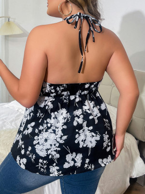 Plus Size Sexy Lingerie Sexy Straps Floral Pajamas Sexy Nightgown