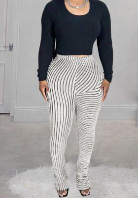 Women's Clothes Furry Texture High Stretch Fashion Casual Versatile Slim Pants