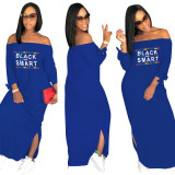 Women Summer Off Shoulder Slit Dress