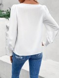 Autumn Plus Size Long Sleeve Solid Color Shirt Women's Clothing