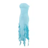 Summer strapless jellyfish sashes sexy dress women's clothing