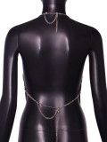 Women Sexy Backless Metallic Sequin Top