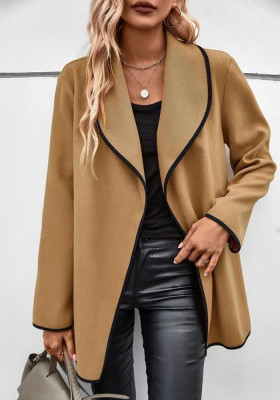 Fall and Winter Women Long Sleeve Solid Casual Jacket