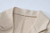 Women's Fall Fashion Chic Turndown Collar Tie Waist Blazer Jacket