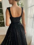 Women's Plus Size Sequined Straps A-Line Formal Party Dress