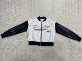 Leather Printed Jacket Coat Couple Retro Hip-Hop Loose Baseball Jerseys