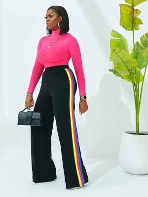 Color Block Side Stripe Women's Trousers