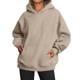 Women's Autumn Solid Color Long Sleeve Oversized Loose Hoodies
