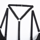 Women Halter Neck Crop Suspender Top