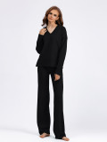 Women Autumn and Winter Loose Casual Sweater and Pant Two-piece Set