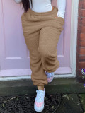Women Solid polar Fleece thermal trousers