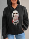 Autumn And Winter Women's Tops Printed Loose Hoodies