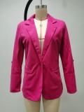 Autumn And Winter Fashion Patchwork Turndown Collar Slim Chic Blazer