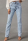 Women High Waist Denim Straight Pants