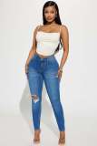 Women Stretch Ripped Denim Pants