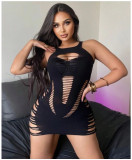 Sexy Lingerie Tight Fitting Slim Fit Hollow Bodycon Dress Temptation Outfit