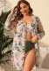 Plus Size Women Printed Swimwear Three-Piece