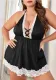 Plus Size Sexy Halter Lace Lingerie