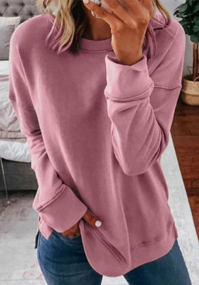 Women's Tops Loose Casual Round Neck Long Sleeve T-Shirt