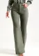 Women's Stretch Denim Pants Washed High Waisted Wide Leg trousers
