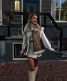 Women's Winter Fleece Patchwork Sleeveless Jacket