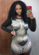 Women's Autumn Fashion Casual Print Long Sleeve Slim Round Neck Short Dress