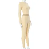 Women's Autumn And Winter Tight Fitting Long Sleeve Top Pants Sports Casual Two Piece Set