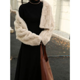 Women's Autumn And Winter Irregular Chic Slim Fit Chic Slim Style Basic Long Knitting Dress