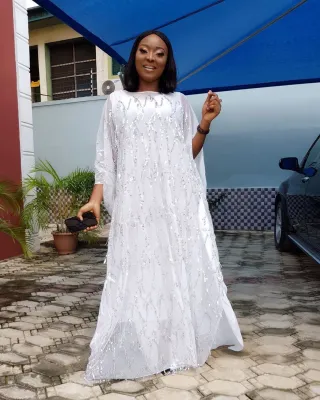 African Women beard sequin Maxi Dress