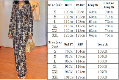 African Women's Autumn And Winter Sequin Embroidered Fashion Casual Long Sleeve Two Piece Suit