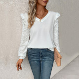 Solid Color Long Sleeve Top